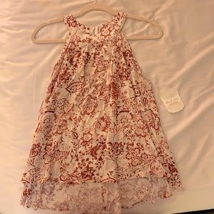 Flowy High Neck Floral Top